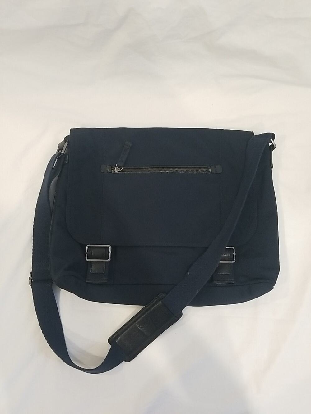 Banana Republic Navy Blue Safari Travel Briefcase Messenger Bag